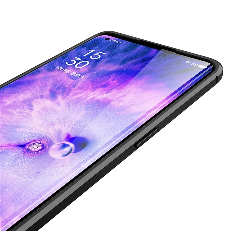 Élégant Coque de Téléphone de Texture Litchi Pour Oppo Find X5, Protection Anti-département de Téléphone Mobile TPU Couverture - le Noir