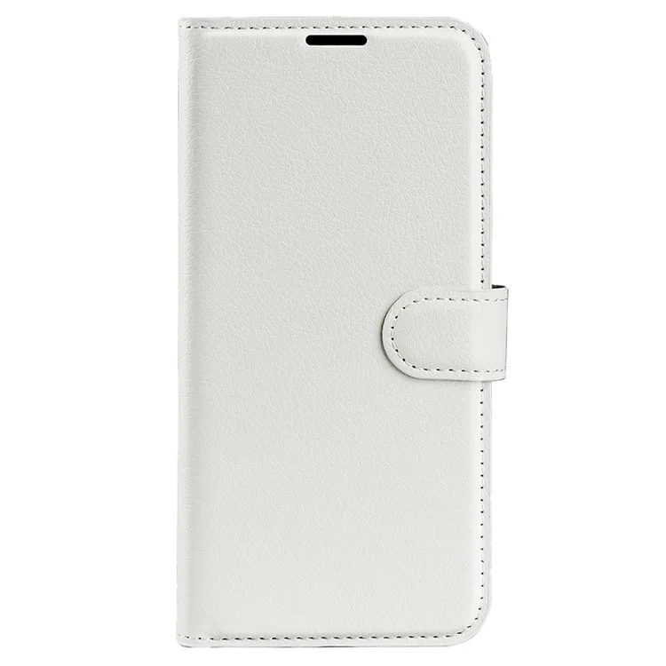 Case de Teléfono de Textura de Litchi Para Vivo Iqoo 9 Pro, Puel de Billetera PU Cubierta Protectora de Cuero - Blanco