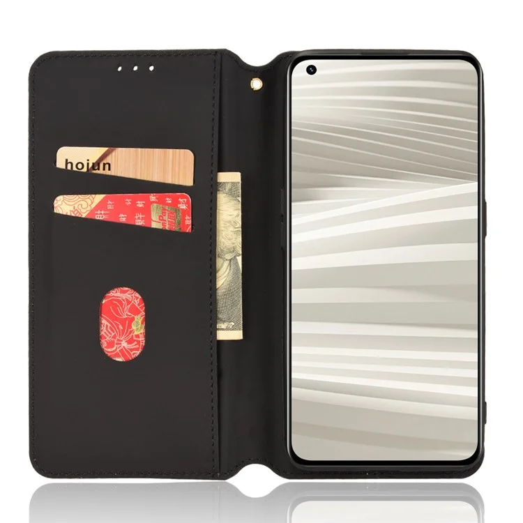 Pour le Royaume GT2 Pro Flip Phone Cover Portefeuille Imprimé Rhombus Modèle Téléphone Anti-scratch PU le Cuir de Protection Case de Téléphone - le Noir