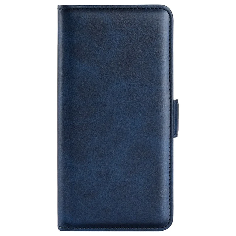 Für Oppo Finden Sie X5 Textured PU Leder Telefon Hülle Faltbare Stand Wallet Function Schockdelie Telefonabdeckung - Blau