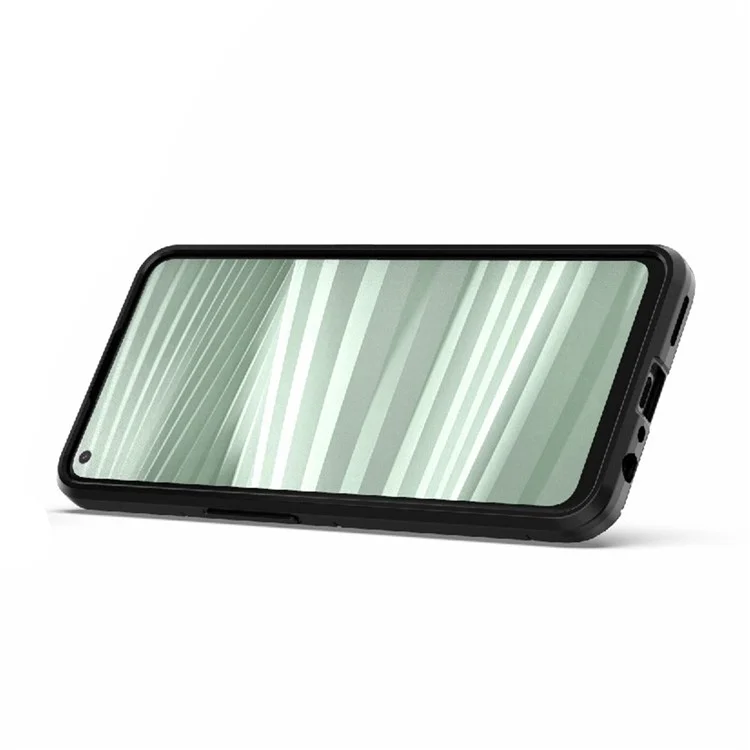Pour Realme 9 Pro+ Soft TPU + Hard PC Heavy Duty Shockproof Hybrid Case avec anneau de support - Noir