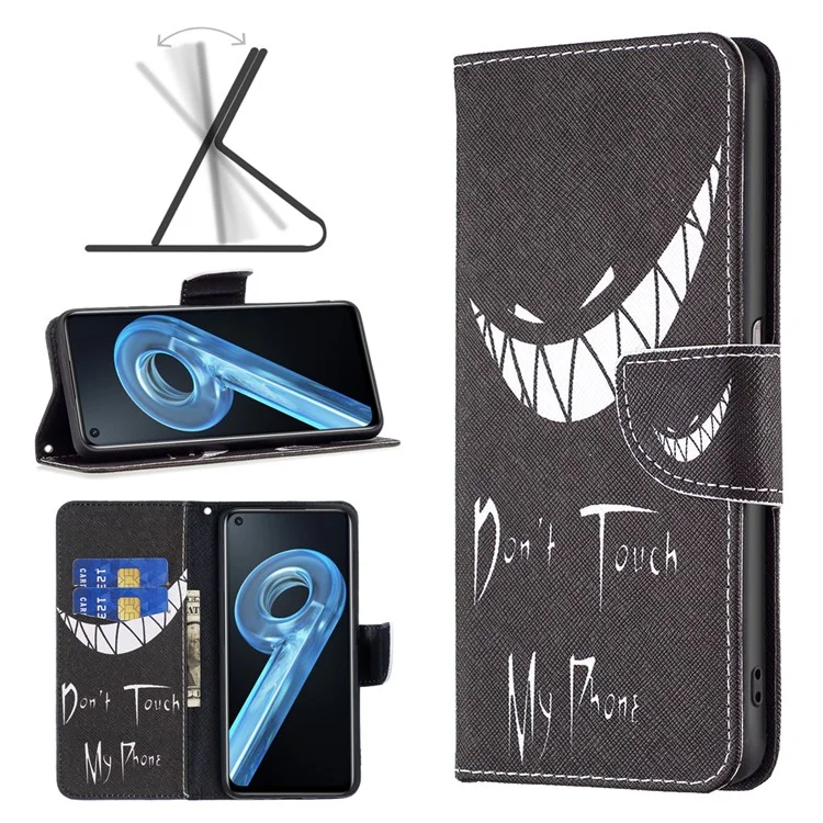 Para Oppo A36/A76/Realme 9i Pattern Printing PU Leather + TPU Cambio de Choques Tallet Willet Stand Protective Cover - no Toques mi Teléfono