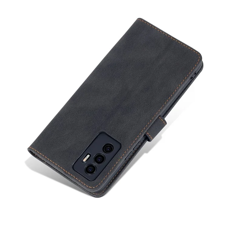 AZNS Pour Vivo S10e 5g / V23e 4g / 5g Case Téléphone, Portefeuille Folio Portefeuille Magnétique PU en Cuir Protection Folio Cover - le Noir