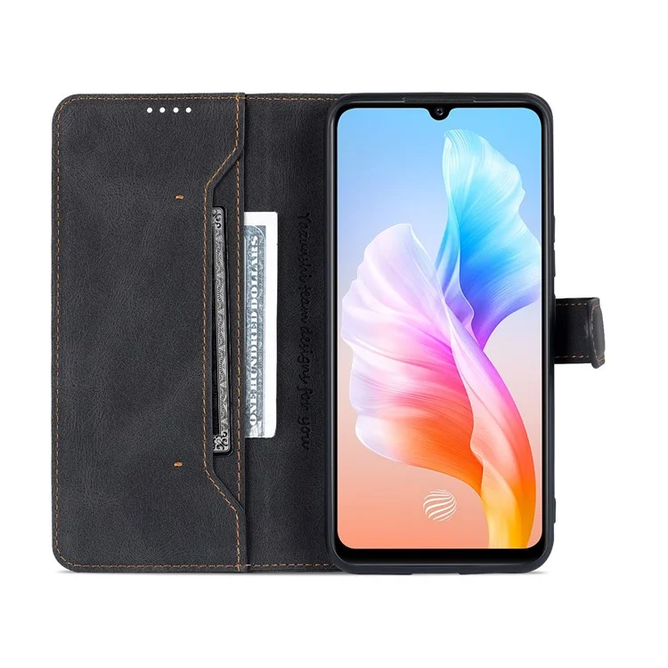 AZNS Pour Vivo S10e 5g / V23e 4g / 5g Case Téléphone, Portefeuille Folio Portefeuille Magnétique PU en Cuir Protection Folio Cover - le Noir