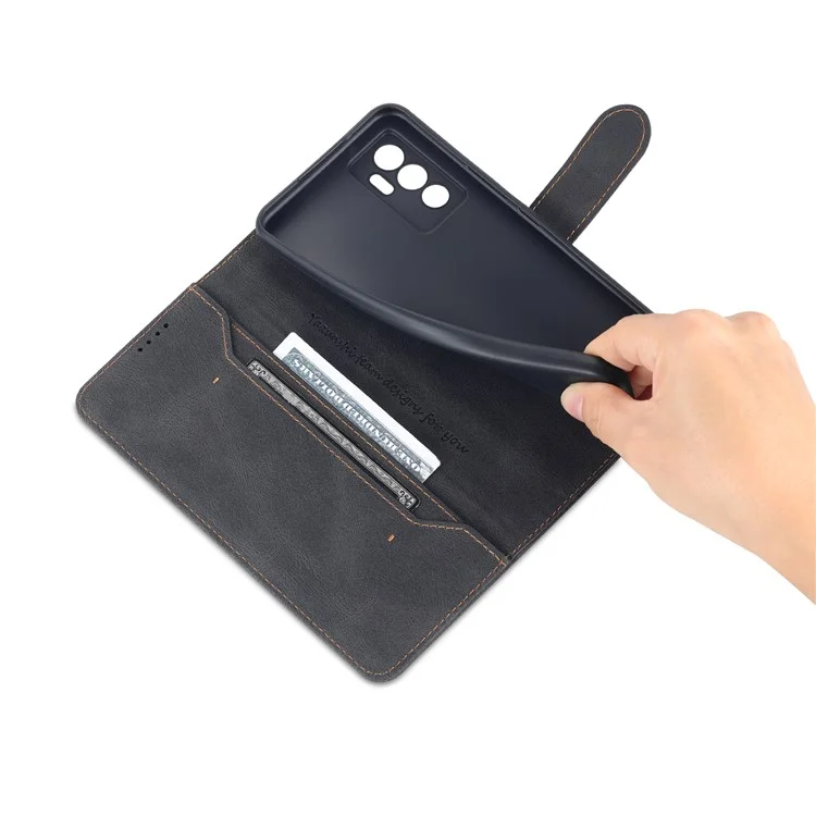 AZNS Pour Vivo S10e 5g / V23e 4g / 5g Case Téléphone, Portefeuille Folio Portefeuille Magnétique PU en Cuir Protection Folio Cover - le Noir