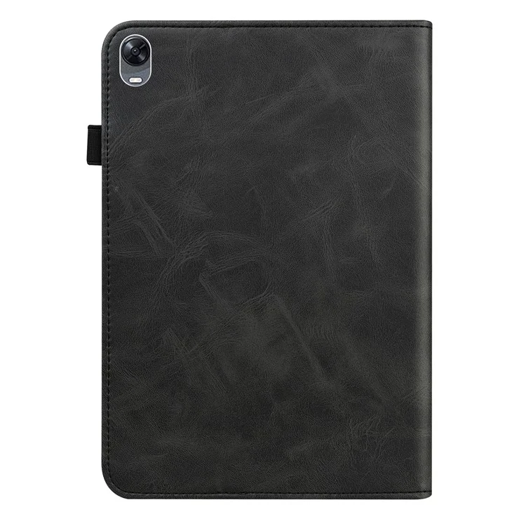 Pour la Ligne Oppo Pad Line Imprimé en Cuir PU Tablet Couvrette de Cartes D'amortisseur Réglable de Support Réglable - le Noir