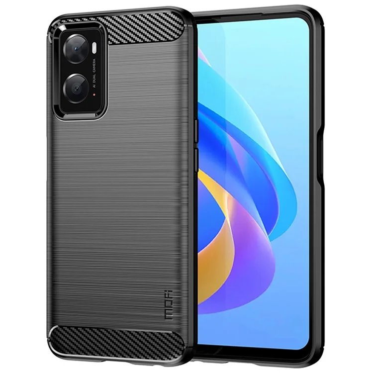 MOFI JK TPU Series-1 Per Oppo A36/A76/Realme 9i TPU Soft TPU Coperchio Antipint Fibro Antipring - Nero