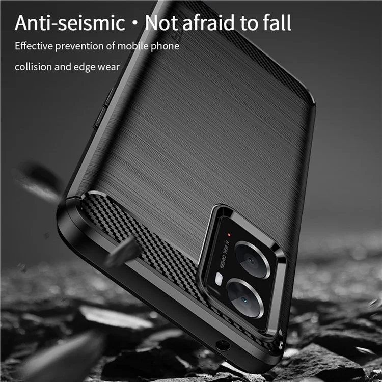 MOFI JK TPU Series-1 Per Oppo A36/A76/Realme 9i TPU Soft TPU Coperchio Antipint Fibro Antipring - Nero