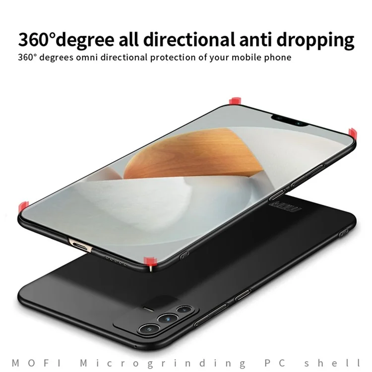 MOFI JK PC ​​series-1-schild Für Vivo S12 Ultra Thin Phone Hülle Silky Touch Matte Hard Pc-kameraschutz Rückdecke - Schwarz