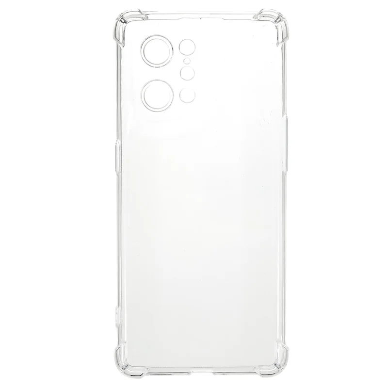 For Oppo Find X5 Crystal Clear TPU Case 1.5mm Reinforced Corner Anti-drop Phone Cover