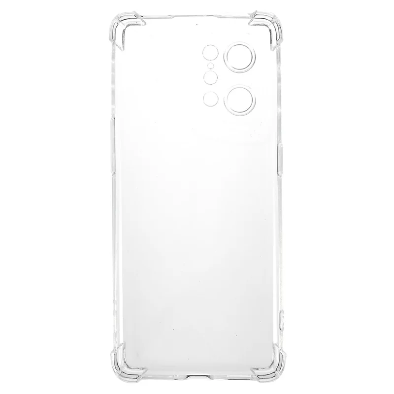 For Oppo Find X5 Crystal Clear TPU Case 1.5mm Reinforced Corner Anti-drop Phone Cover