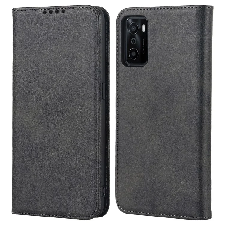 Case de Portefeuille en Cuir PU Texturé Pour Oppo A55s 5G, Couvercle de Téléphone Réglable Magnétique Auto-auto-auto-auto-auto-auto-auto-auto-auto-auto-auto-auto-auto-auto-auto-auto - le Noir