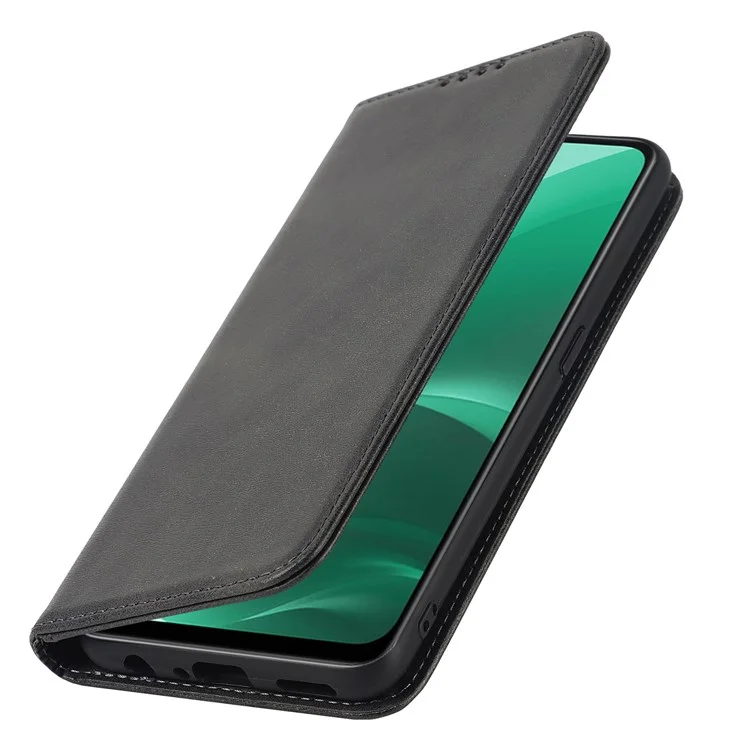 Case de Portefeuille en Cuir PU Texturé Pour Oppo A55s 5G, Couvercle de Téléphone Réglable Magnétique Auto-auto-auto-auto-auto-auto-auto-auto-auto-auto-auto-auto-auto-auto-auto-auto - le Noir