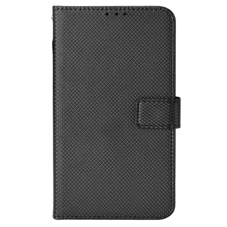 Coque De Téléphone De Texture De Diamant Pour OPPO Trouver N, Porte-portefeuille En Cuir PU Déroulant - Le Noir