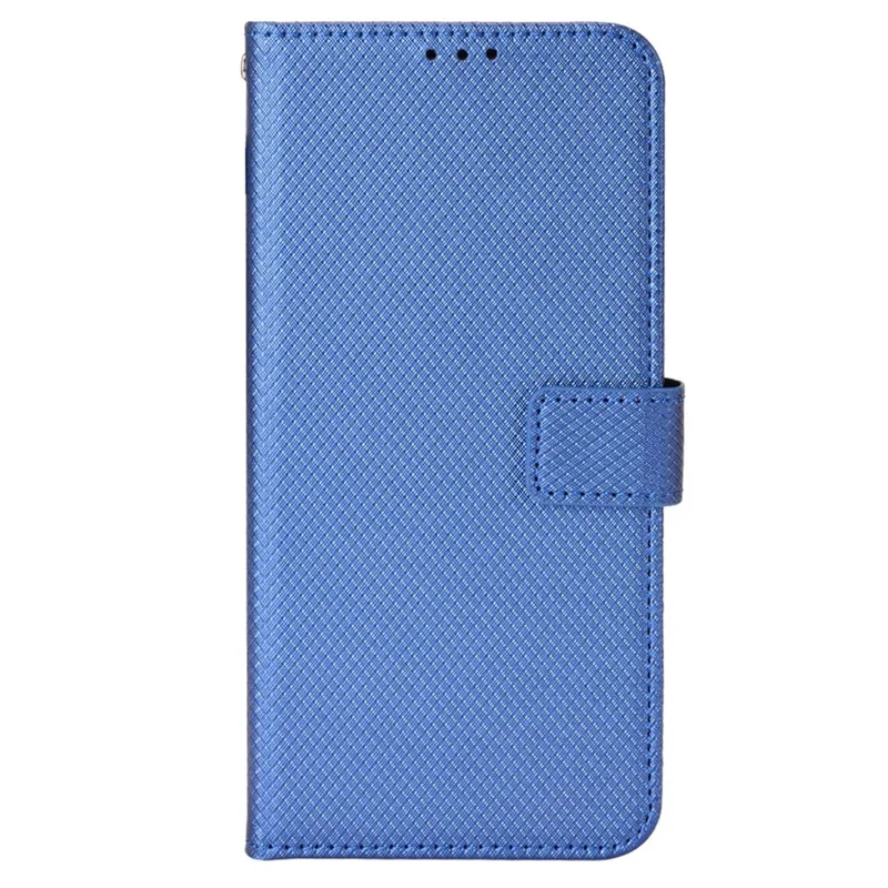 Til Oppo A7/AX7/A5s/AX5s/A12 Diamantstruktur PU-læderetasken Wallet Stående mobildæksel - Blå