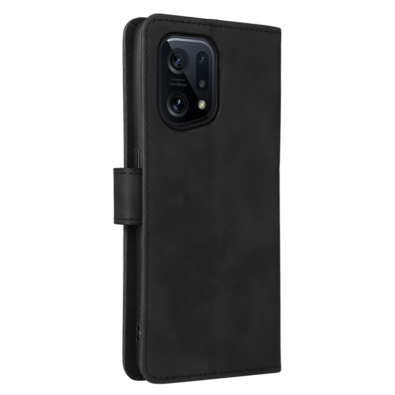 Per Oppo Trova X5 PU PU PU Che PU Che Shetto Interno TPU Sensent Sensente Regolabile Custodia Regolabile - Nero