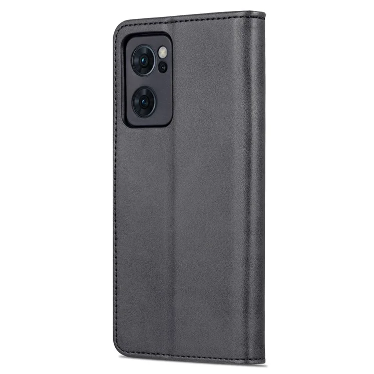 AZNS para Oppo Reno7 5G (Global) Funda de Cartera de Piel de PU Funda Flip Phone con Protección Completa - Negro