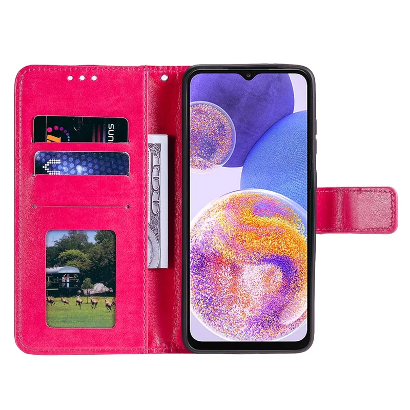 For Oppo A16/A16s/A54s Mandala Flower Imprinted PU Leather Phone Cover Shockproof Wallet Stand Case with Strap - Rose
