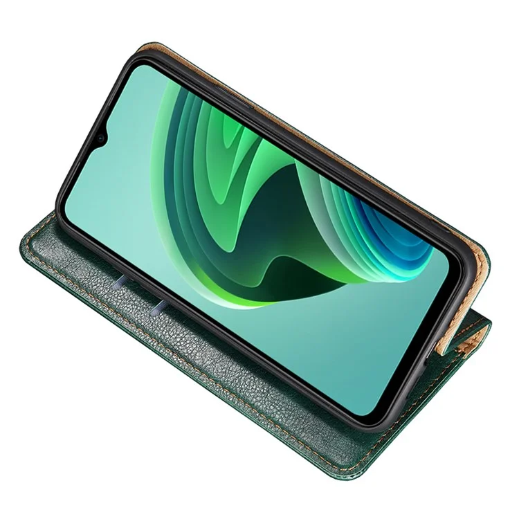 Shockproof Wallet Case for Oppo Find X5 Anti-drop PU Leather Folio Flip Cover Magnetic Closure Phone Protector with Stand - Green