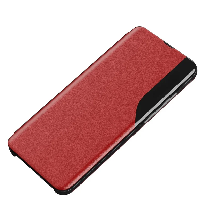 For Oppo Find X5 Phone Case Folio Flip PU Leather Stand Cover - Red