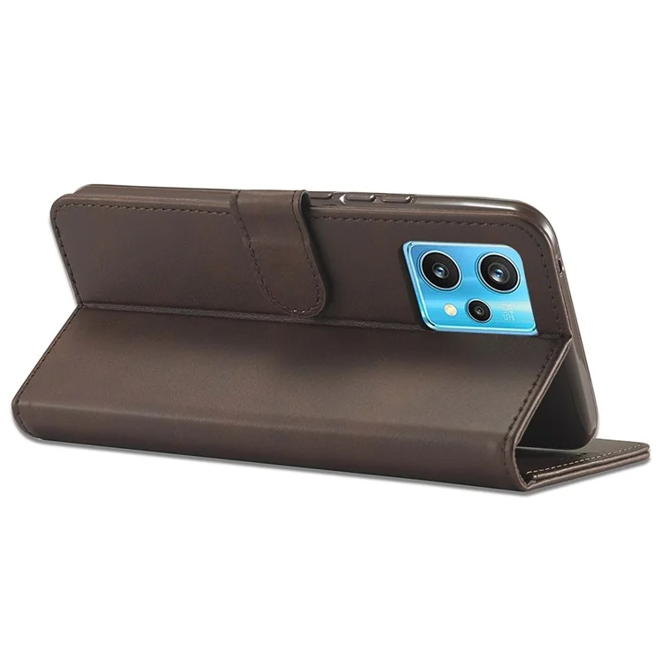 LC.IMEEKE for Realme OnePlus Nord 2 Lite 5G / CE 2 Lite 5G / 9 Pro 5G / 9 5G / V25 PU Leather Cover Stand Wallet Phone Case - Brown