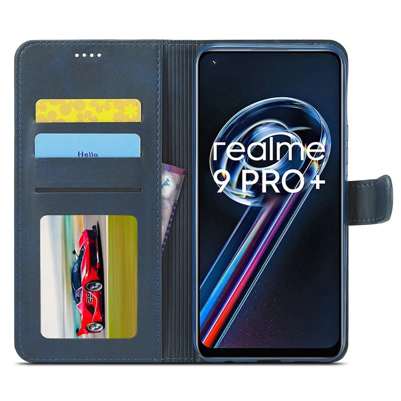 LC.IMEEKE custodia in pelle PU con supporto e portafoglio per Realme OnePlus Nord 2 Lite 5G / CE 2 Lite 5G / 9 Pro 5G / 9 5G / V25 - Blu