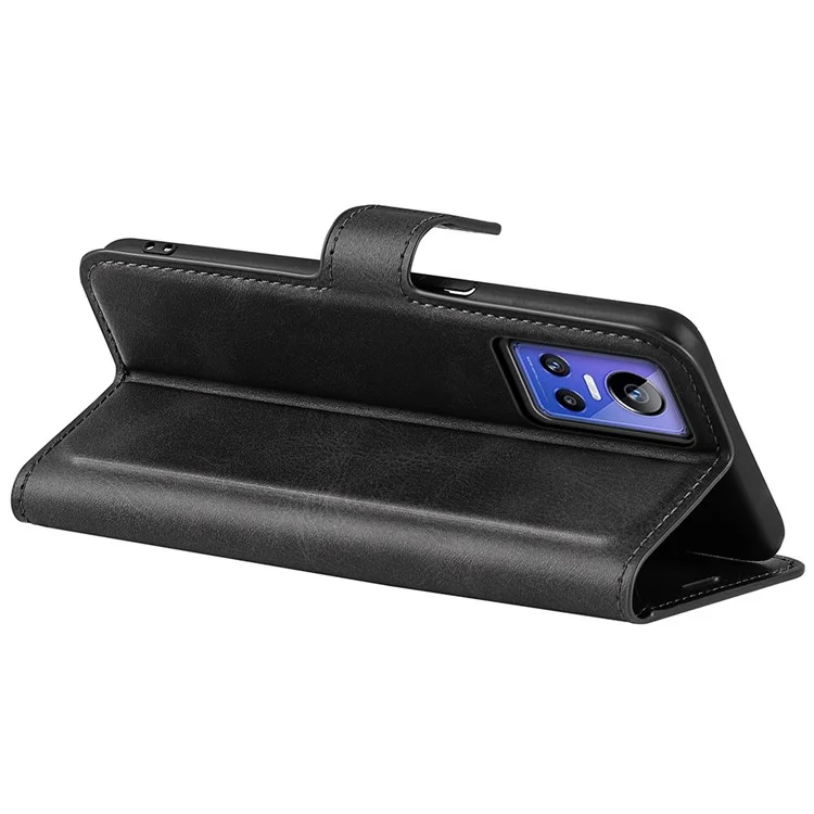 Per Realme GT Neo3 Teo3 PU Tettura PU Squagatore Copper Cover Coperchio Covello Del Paferet - Nero