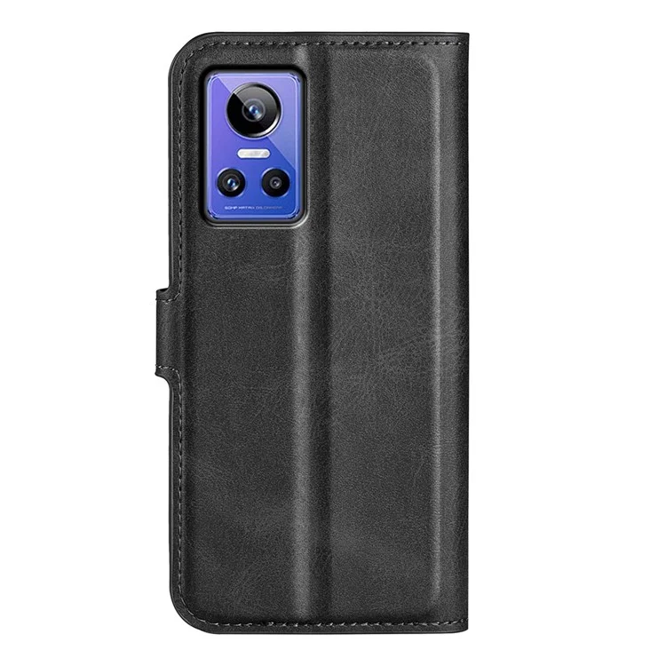 Per Realme GT Neo3 Teo3 PU Tettura PU Squagatore Copper Cover Coperchio Covello Del Paferet - Nero