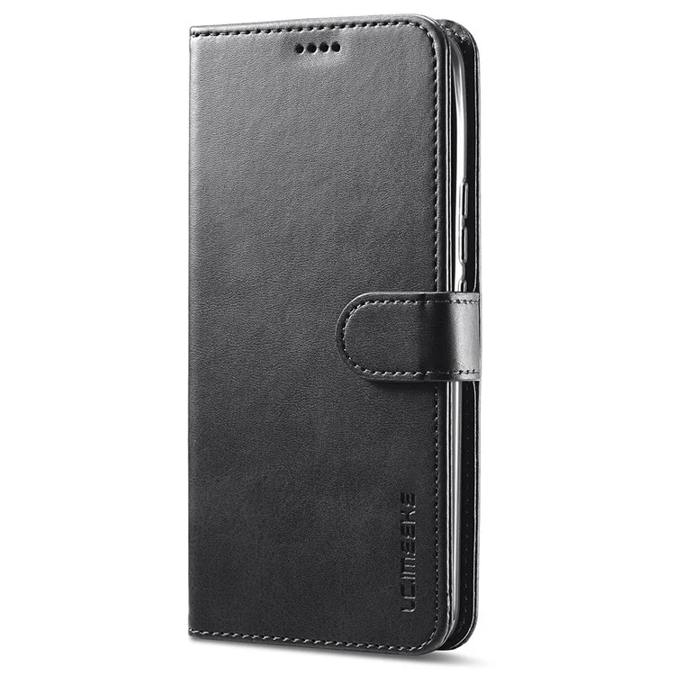 Lc. Imeeke Для Realme C35 Текстурированная Кожаная Кожа Flio Folio Anti-drop Stand Wallet Case Case Case Case - Черный