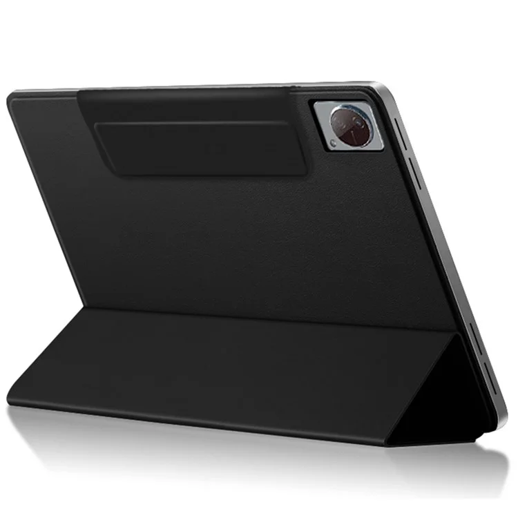 Для Vivo Pad Tri-cold Stand Cute Leather Magnetic Absorption Tablet Case Cover Cover - Черный