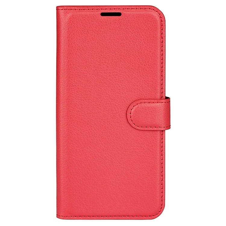Per Oppo A57 (2022) 5G / A77 5G Litchi Texture Magnetica Copertura Del Telefono Copertura PU Paformazione Pullet - Rosso