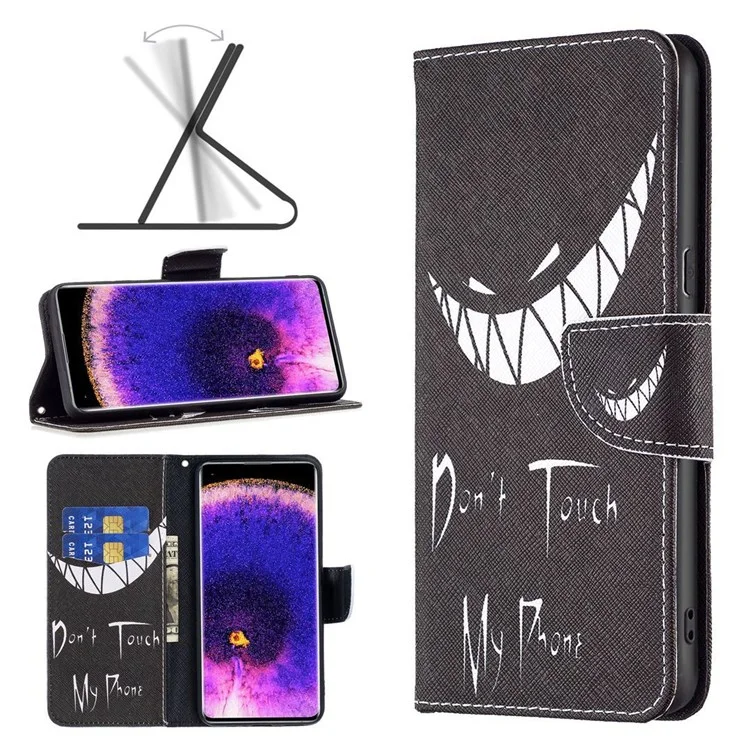 BF Pattern Printing Leather Series-1 Для Oppo Найти X5 Lite/Reno7 5G (Global), Магнитный Дизайн Застежки Против Кожаного Телефона с Складной Подставкой Для Подставки. - не Трогай Мой Телефон