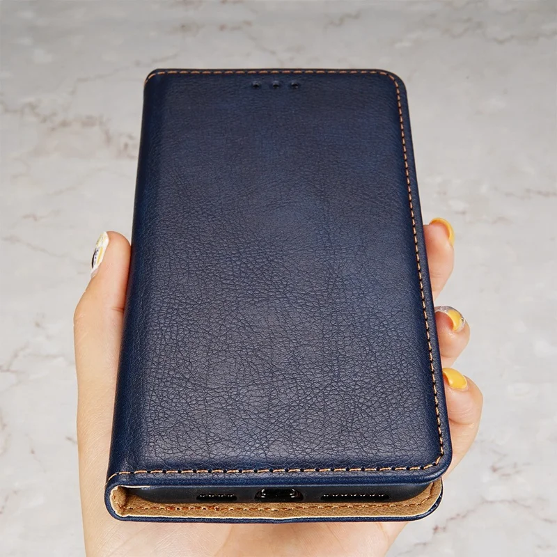Per Vivo X Note 5G PU in Pelle Shock Aoffth Wallet Style Magnetic Book Magnetic Closed Drop-afto Telefono Shell - Blu