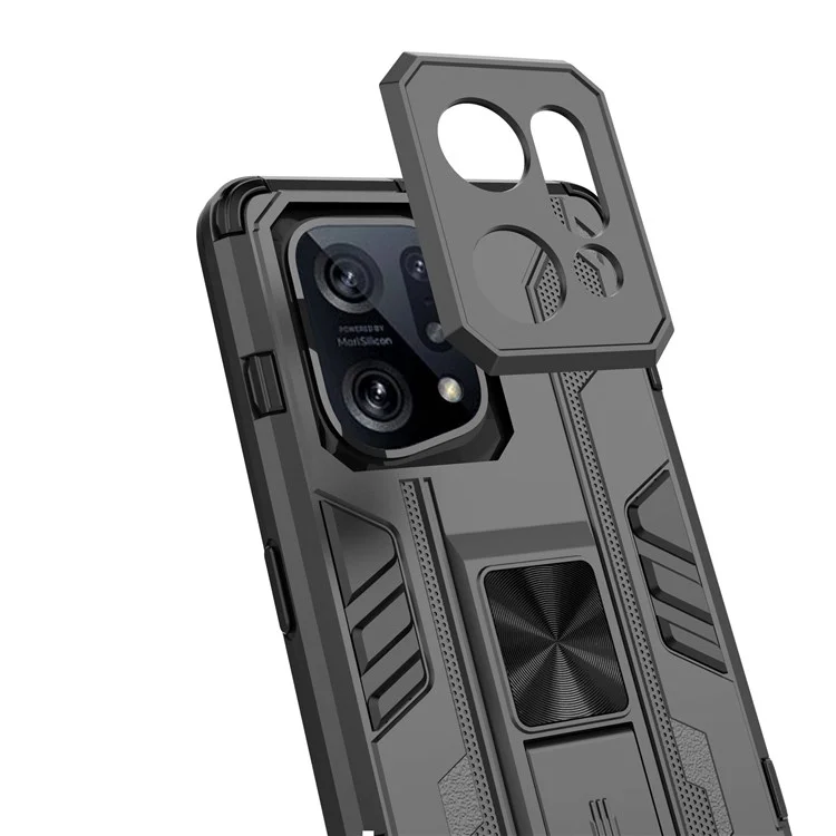 Для Oppo Find X5 Heavy Duty Hard PC Soft TPU с Гибридным Защитным Корпусом Shock -resection Back Cope - Зеленый