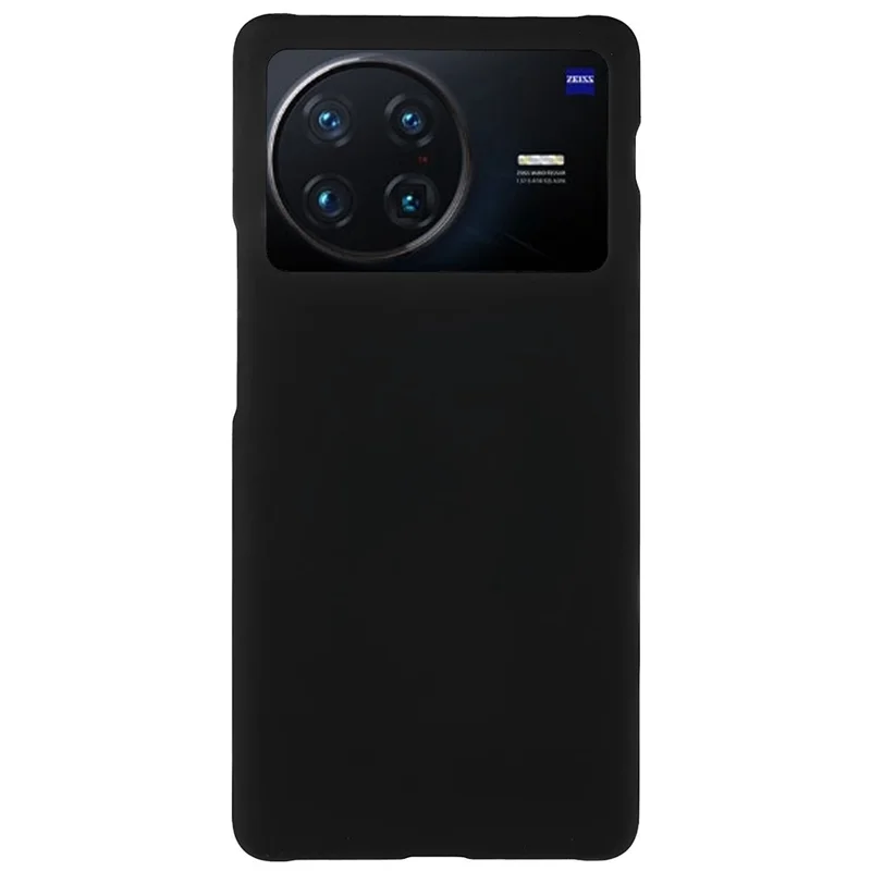 Rubberized Glossy Phone Case for vivo X Note 5G, Scratch-resistant PC Protective Cover - Black