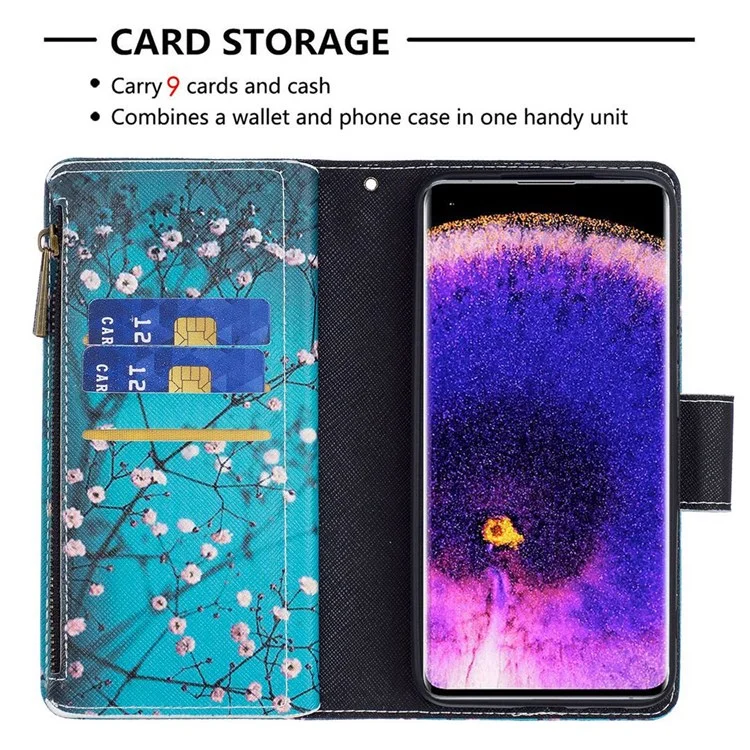 BF Pattern Printing Leather Series-4 Para Oppo A57 (2022) 5G / A77 5G, 03 PU de Cuero PU de Estilo PU Case de Teléfonos Móviles de Bolsillo Con Soporte Ajustable - Dulce de Invierno