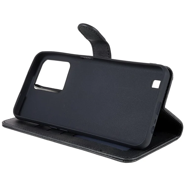 Lc. Imeeke Para Realme C31 4G PU Leather Folio Folio Stand Stand Tpu Tpu TPU Inner Shell Cover Cover - Negro