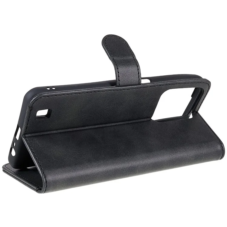 Lc. Imeeke Para Realme C31 4G PU Leather Folio Folio Stand Stand Tpu Tpu TPU Inner Shell Cover Cover - Negro