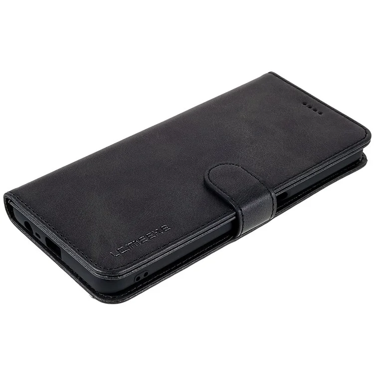 Lc. Imeeke Per Realme C31 4G PU Peth Flip Folio Custura Stato Succhio Schock TPU Shock Coperchi - Nero