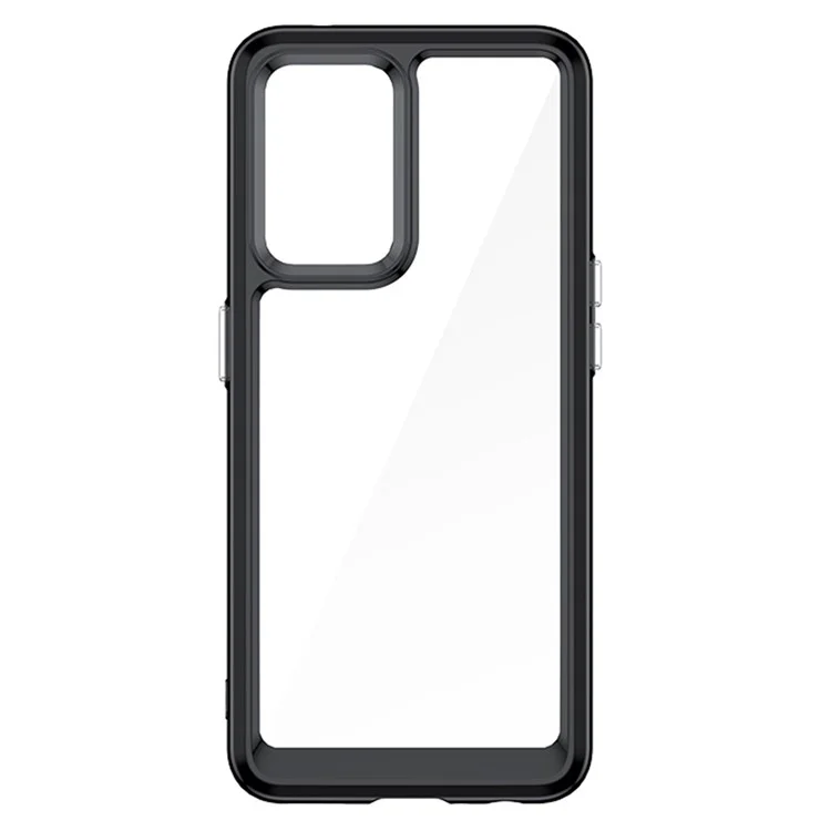 For Oppo Find X5 Lite/Reno7 5G (Global) Protective Cover, TPU+Acrylic Hybrid Case Independent Buttons Phone Shell - Black