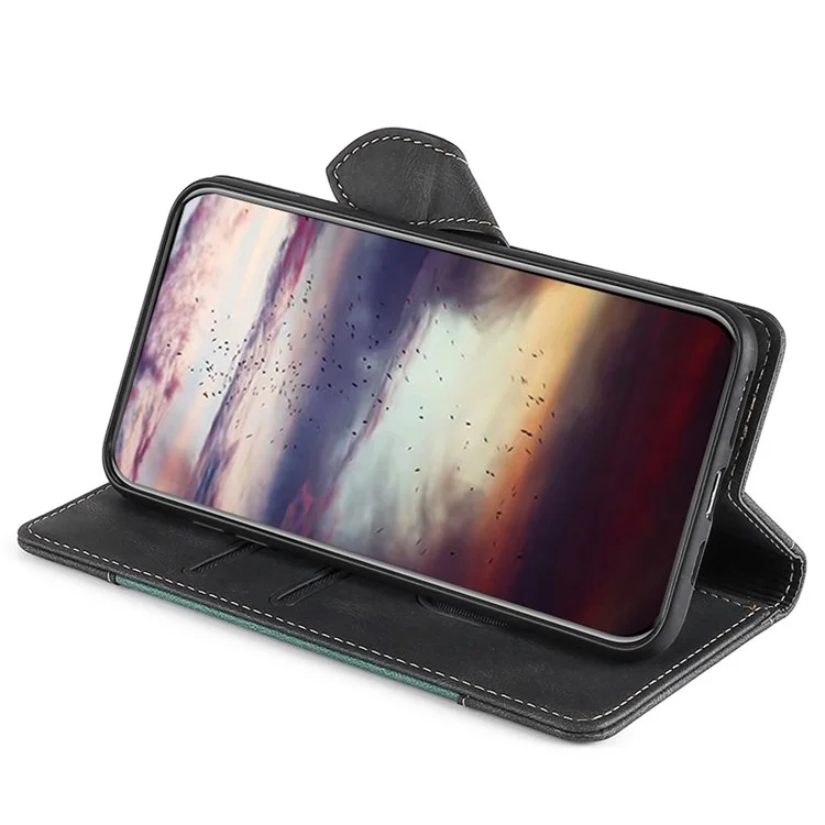 Couverture du Motif du Chapeau de Paille Pour Oppo A57 (2022) 5G / A77 5G / Realme Q5i, Book Style PU le Cuir-touch-touch Sensation de Portefeuille Téléphone Téléphone - le Noir