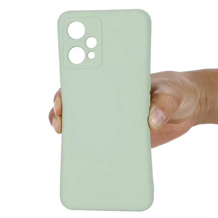 Per Realme 9 Pro/V25 Slim Liquid Silid Silicon Case a Graffio Per la Protezione Della Fotocamera Per il Rivestimento Della Fotocamera Con Cinturino Con Cinturino Con Cinturino - Verde