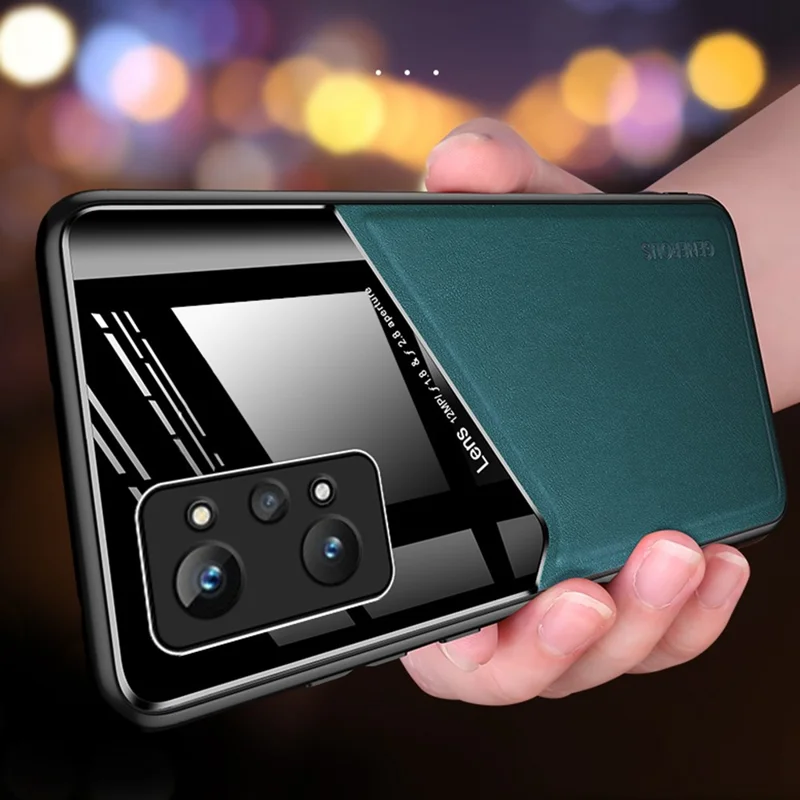 For Realme GT2 Pro Anti-Scratch Textured Leather Coated PC + TPU Case Precise Cutouts Camera Protection Back Shell Cover - Green