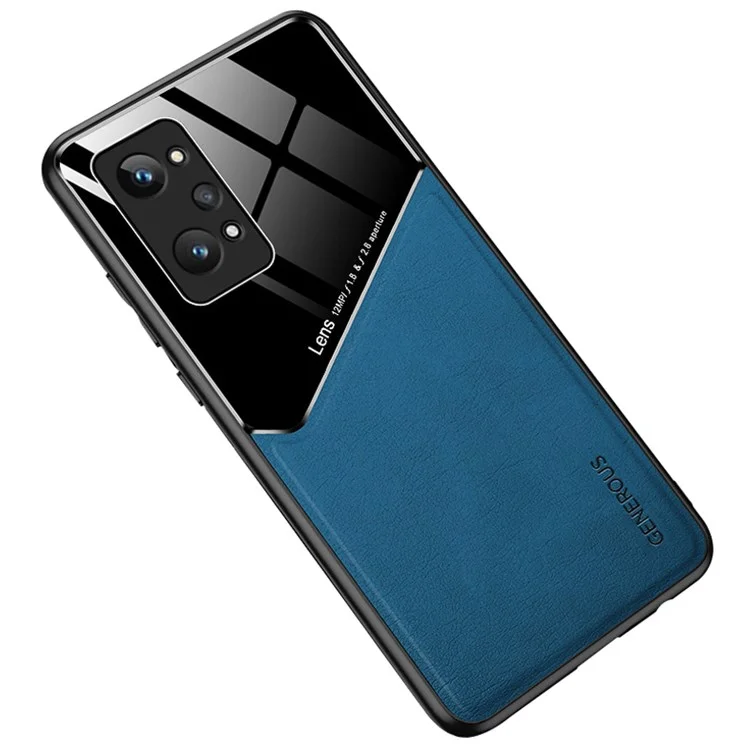 Per Realme GT2 Pro Anti-Scratch Textured Leather Coated PC + TPU Case Precise Cutouts Camera Protection Back Shell Cover - Blu