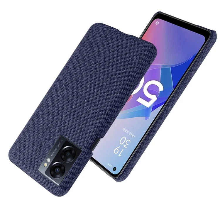 Casa de Smartphone Shell Para Oppo A57 (2022) 5G / A77 5G, Capa de Cor Dura de Cor Sólida Resistente a Gota - Azul