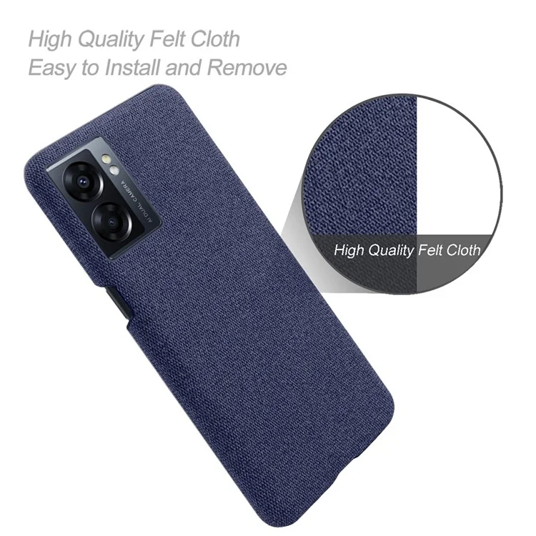 Casa de Smartphone Shell Para Oppo A57 (2022) 5G / A77 5G, Capa de Cor Dura de Cor Sólida Resistente a Gota - Azul