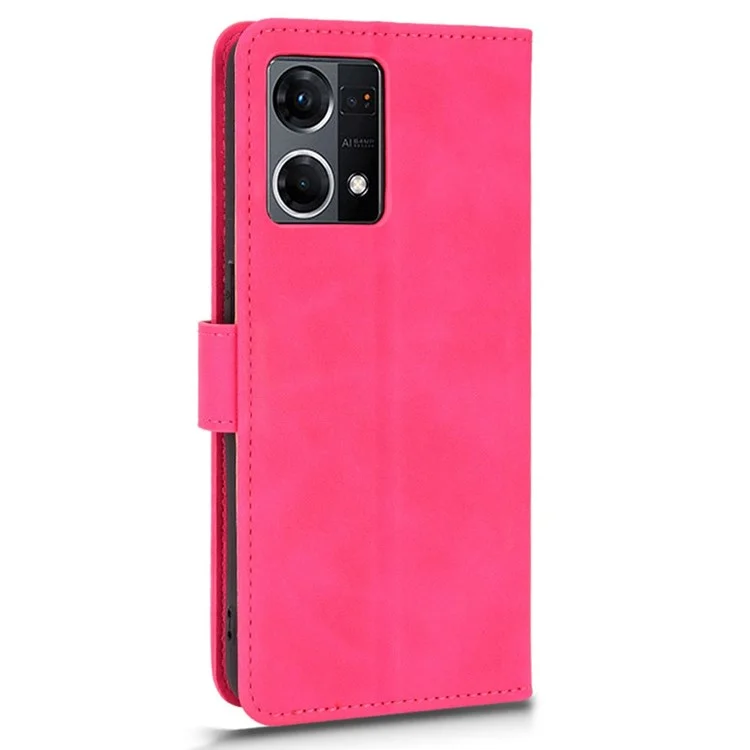 Étui de Portefeuille en Cuir PU Pour Oppo Reno7 4G, Boucle Magnétique de Boucle à Boucle Pour Étoile de Choc à la Peau Avec Bracelet de Transport - Rose