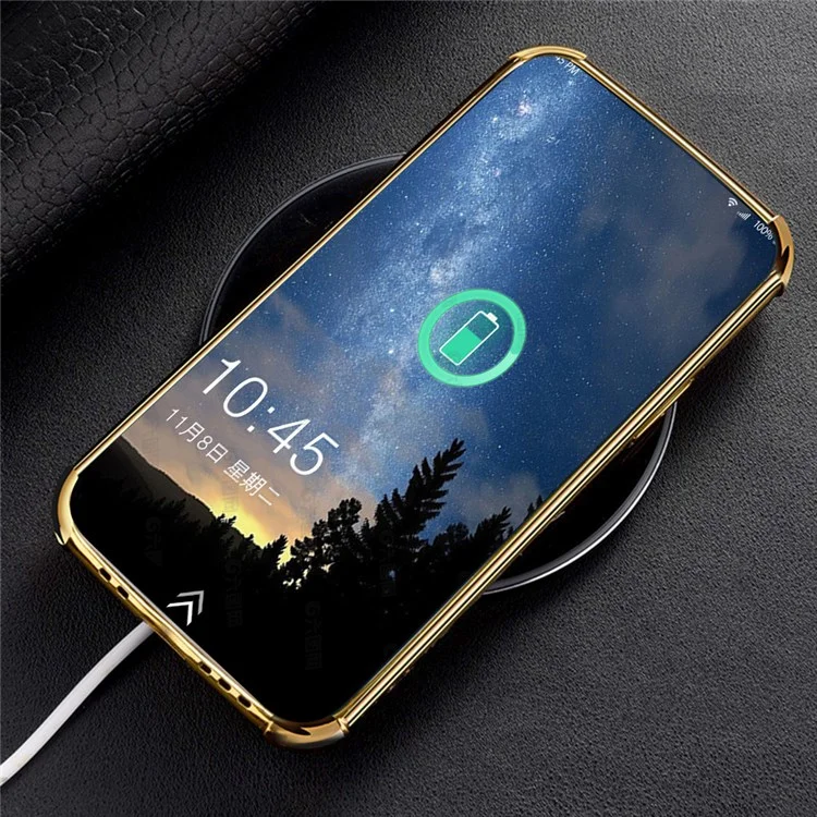 Per Oppo Reno7 Preciso Ritaglio Crocodile Texture in Pelle Custodia Per Telefono TPU Rivestito TPU Anti-scratch Casetto Cavestatore Custodia 6D Shell di Protezione a Prova di Scossa Elettroplata - Nero