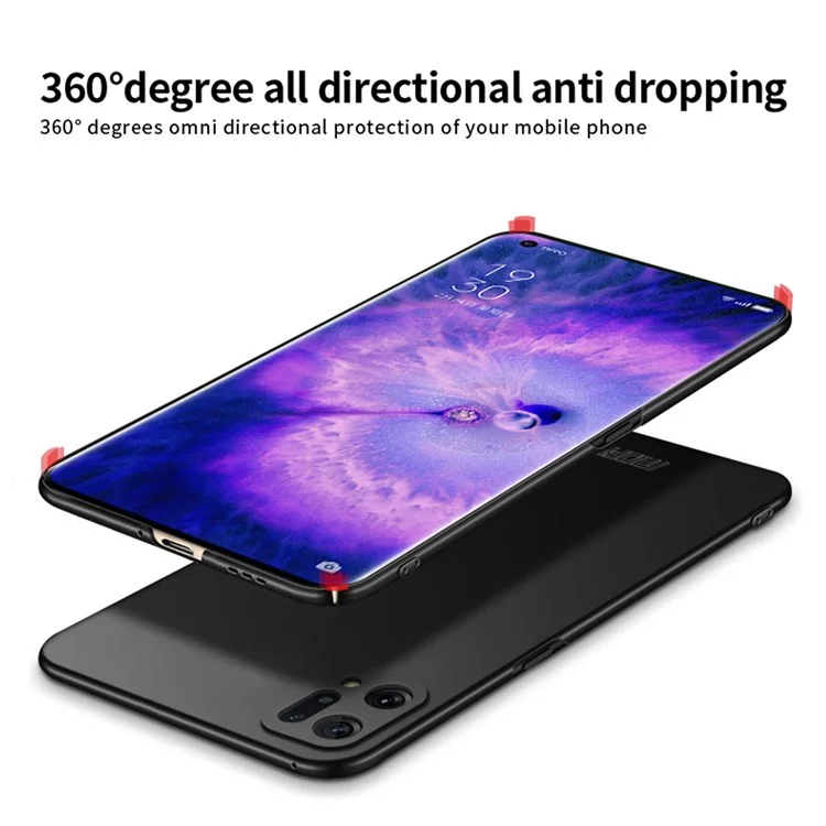 MOFI JK PC ​​series-1 Shield Pour Oppo Trouver X5 Mat Surface Anti-Slip Case Hard PC Guard From Scratch Phone Cover Avec Sangle - le Noir