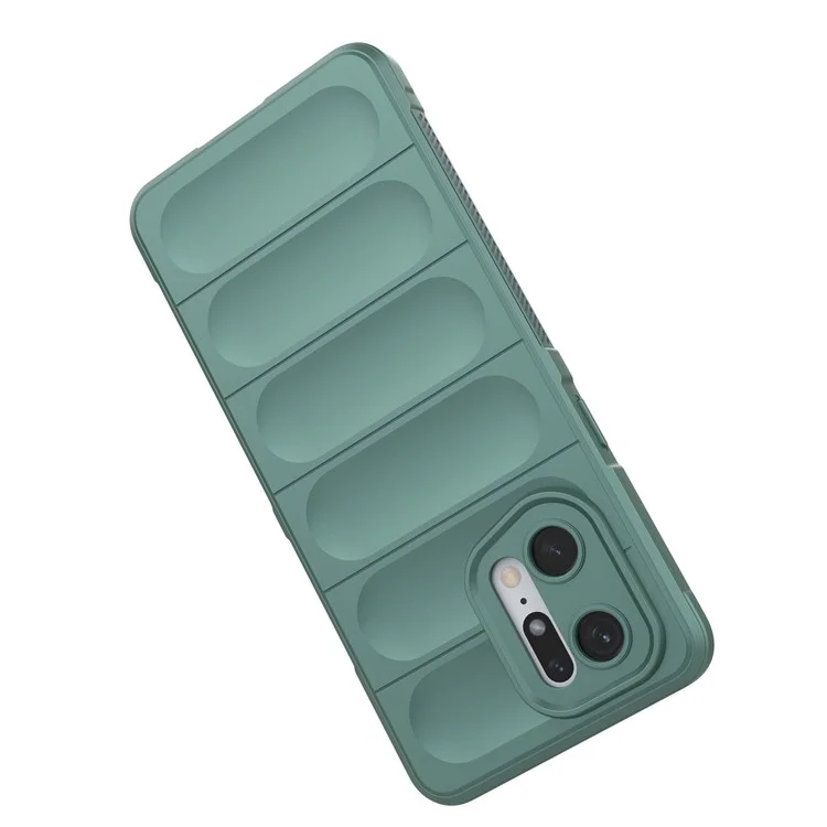 Per Oppo Find X5 Pro Taglio preciso Custodia posteriore per telefono resistente in TPU morbido antiscivolo Rugged - Grigio scuro